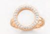 Victoria Rose gold colored ring with white stones