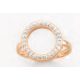 Victoria Rose gold colored ring with white stones