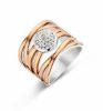 Victoria Rose gold color white stone ring