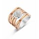 Victoria Rose gold color white stone ring