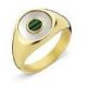 Victoria Gold-colored green patterned ring