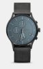 Victoria Men's black metal strap watch