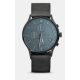 Victoria Men's black metal strap watch