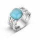 Victoria Silver-colored ring with blue stone